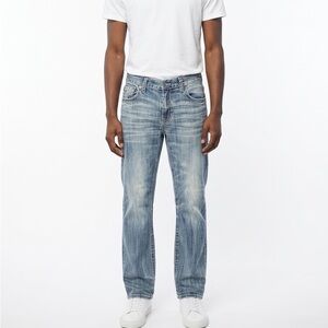 BKE Carter Denim Men's Straight Jeans Blue Size 34 x 31 Medium Wash Stretch